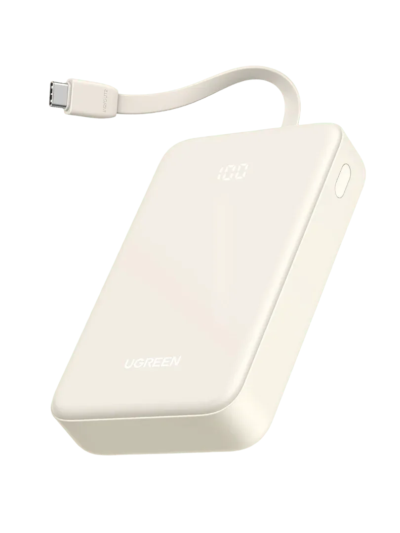 UGREEN 22.5W 20000mAh Power Bank with Built-in Cable
