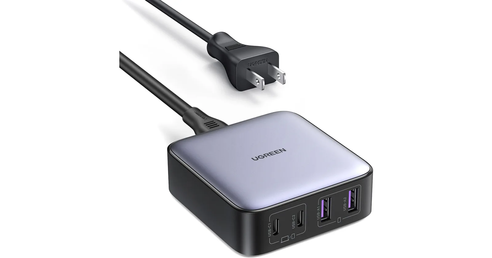 UGREEN 65W USB-C GaN Charger-4 Ports Desktop Charger