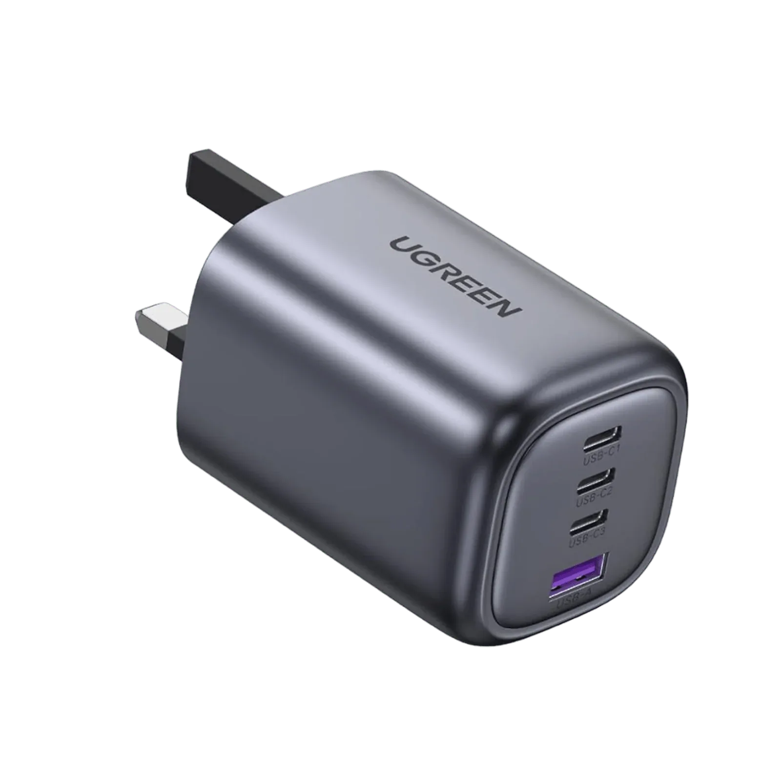 UGREEN Nexode 100W 4-Port GaN & Ultra-Fast USB Charger Type-C x3 + 1xA - PD3/QC4+ UK Plug